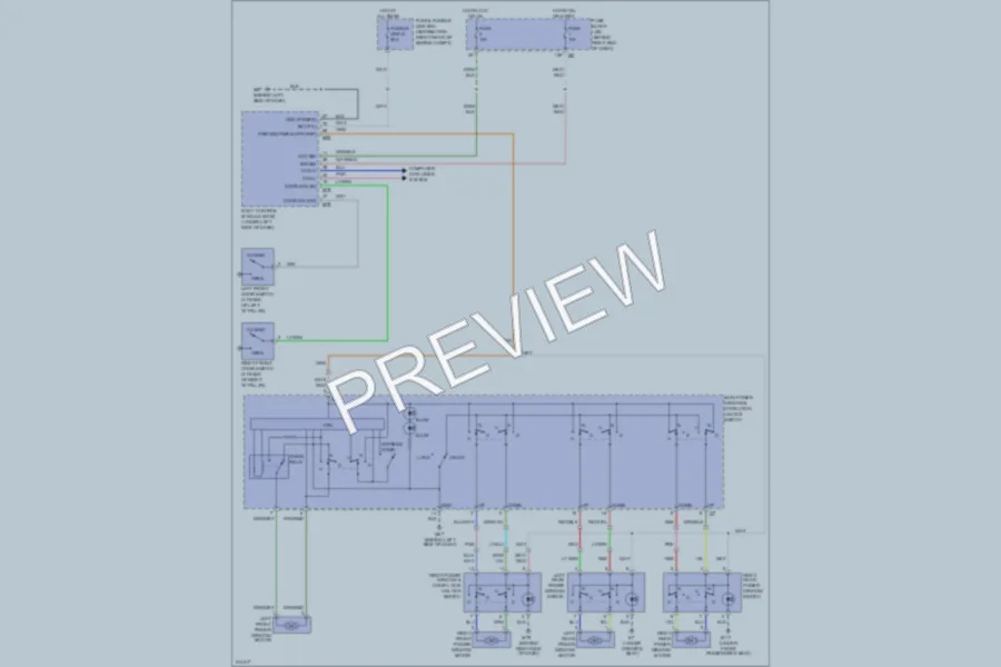 2005 Nissan Frontier Power Windows wiring diagram preview