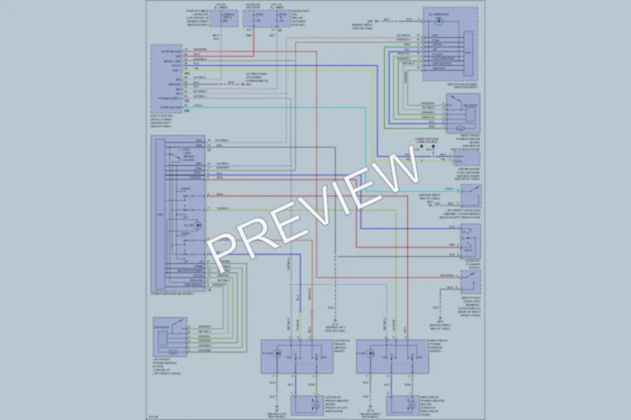 2005 Nissan Murano Power Windows wiring diagram preview