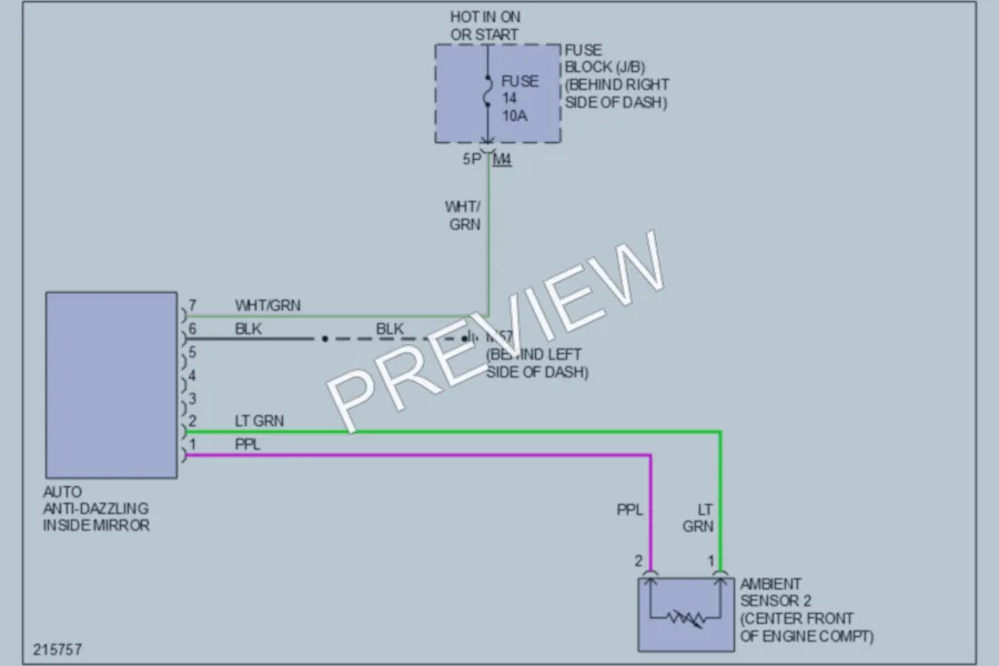 2005 Nissan Pathfinder Power Mirrors wiring diagram preview
