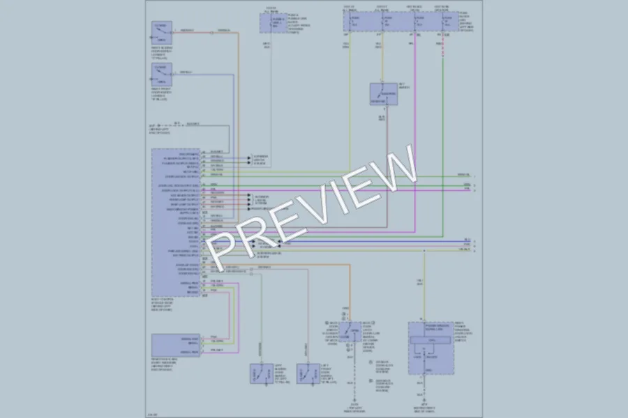 2005 Nissan Quest Power Door Locks wiring diagram preview