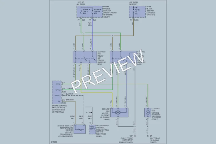 2005 Nissan Sentra Cooling Fan wiring diagram preview