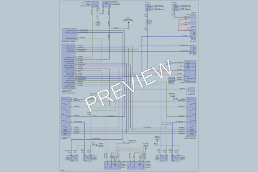 2005 Porsche 911 Power Door Locks wiring diagram preview