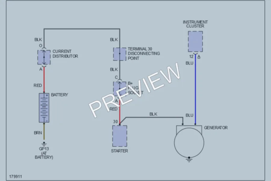 2005 Porsche 911 Starting Charging wiring diagram preview