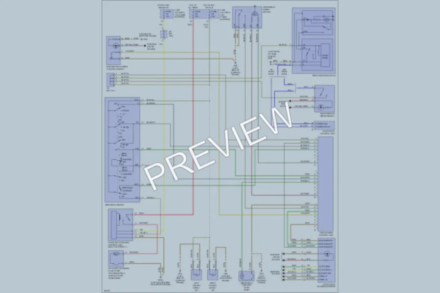 2005 Porsche 911 Wiper Washer wiring diagram preview
