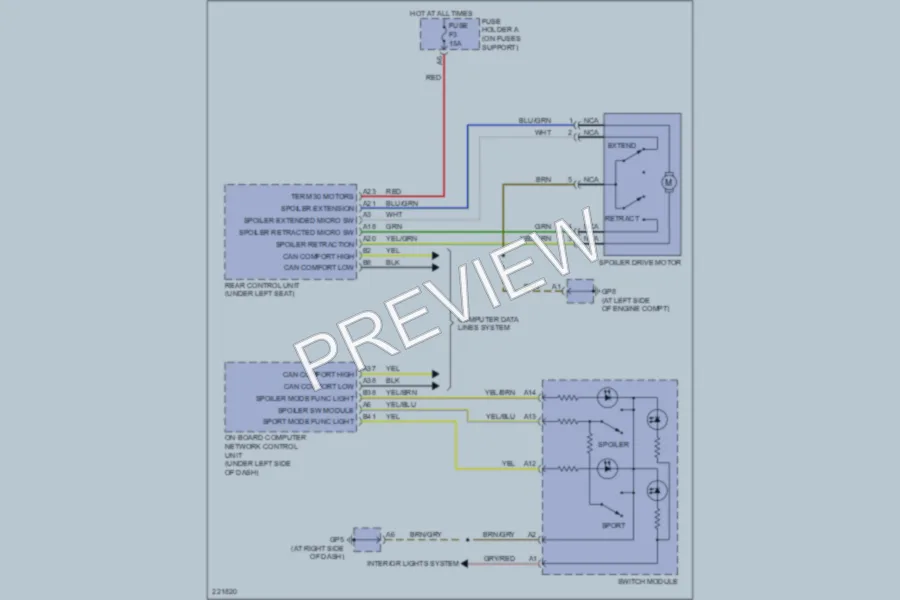 2005 Porsche Boxster Active Bodyworks wiring diagram preview