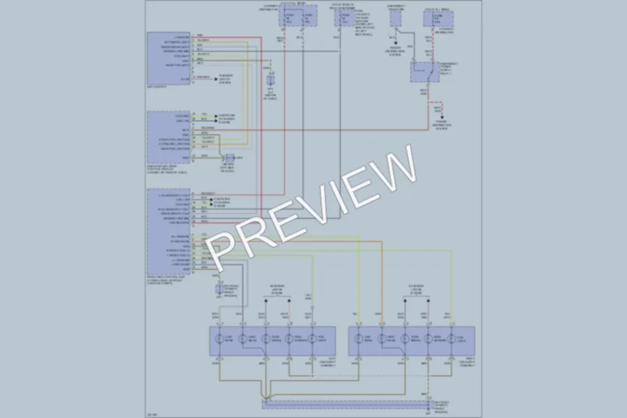 2005 Porsche Boxster Headlights wiring diagram preview