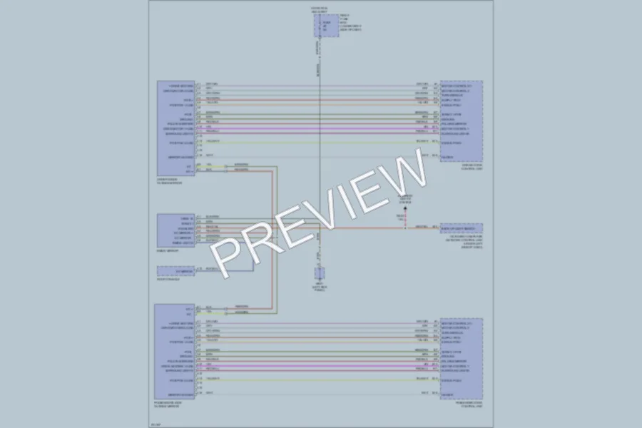 2005 Porsche Cayenne Power Mirrors wiring diagram preview