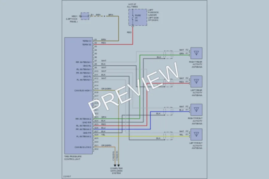 2005 Porsche Cayenne Warning Systems wiring diagram preview