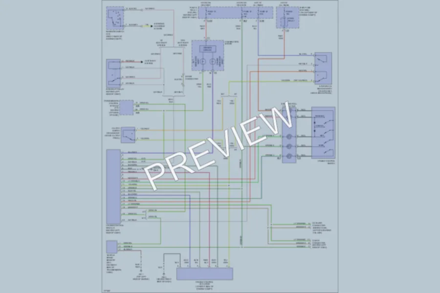 2005 Saab 92X Cruise Control wiring diagram preview