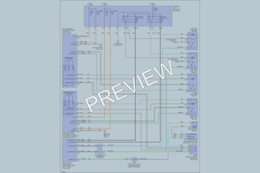 2005 Saab 97X Power Door Locks wiring diagram preview