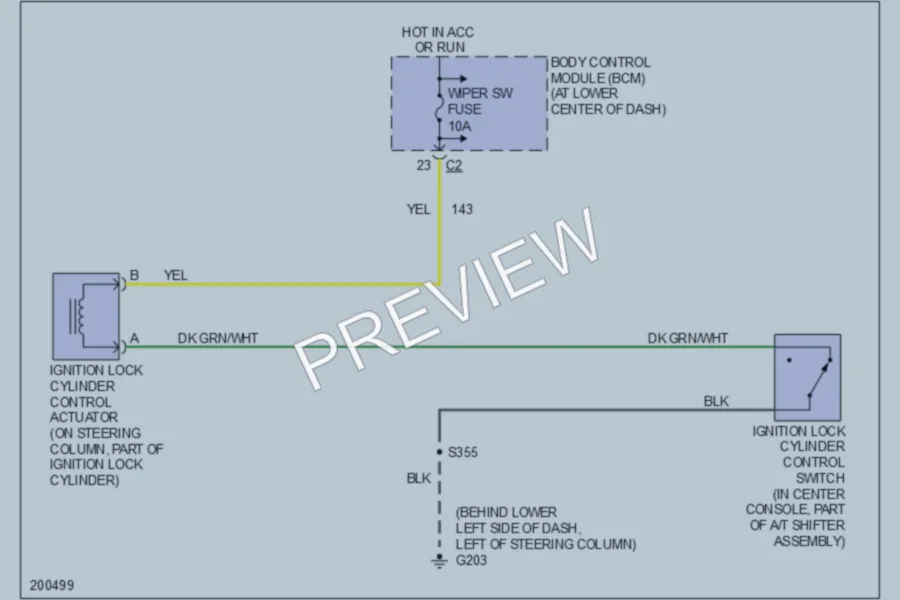 2005 Saturn ION2 Shift Interlock wiring diagram preview