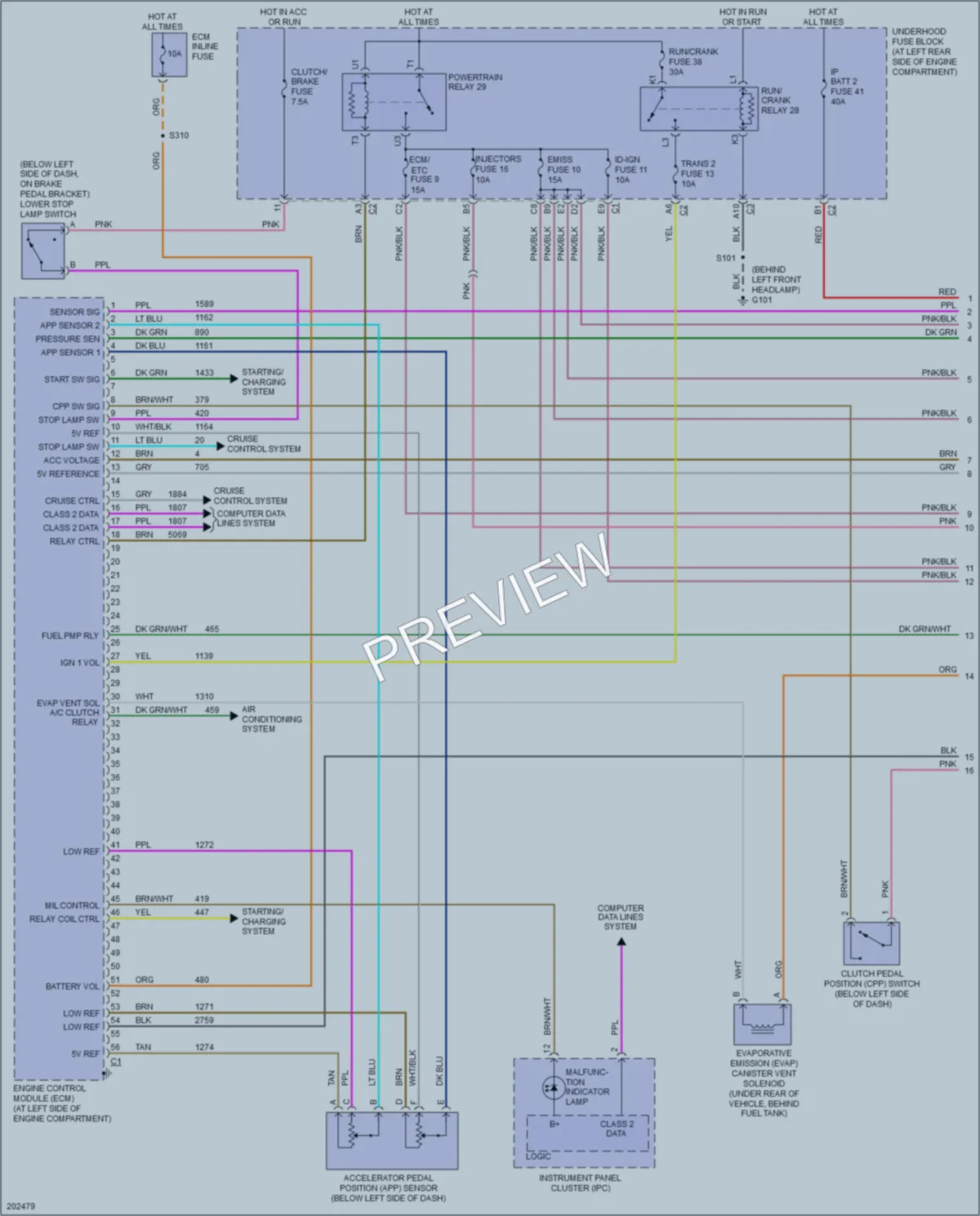 2005 Saturn ION3 Engine Performance wiring diagram preview