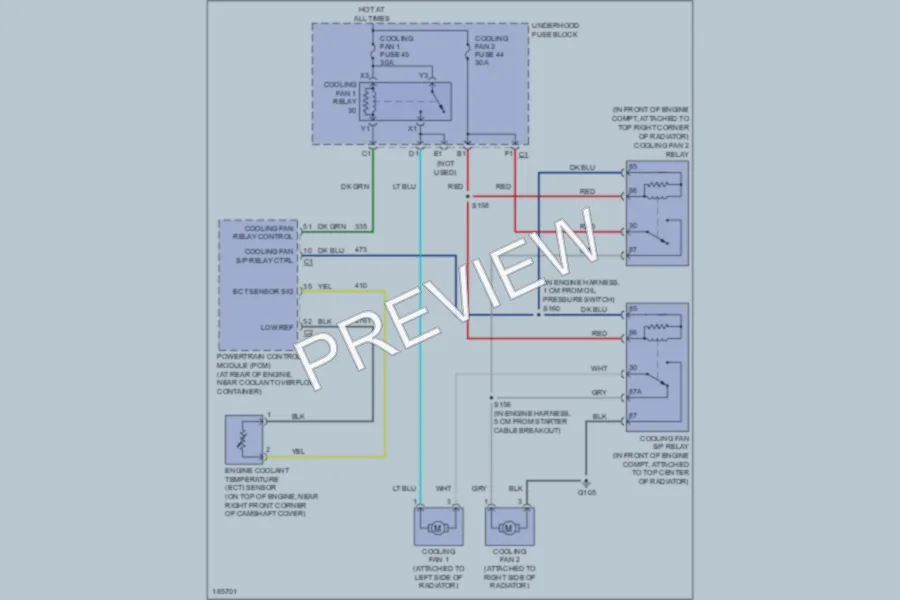2005 Saturn IONRedLine Cooling Fan wiring diagram preview