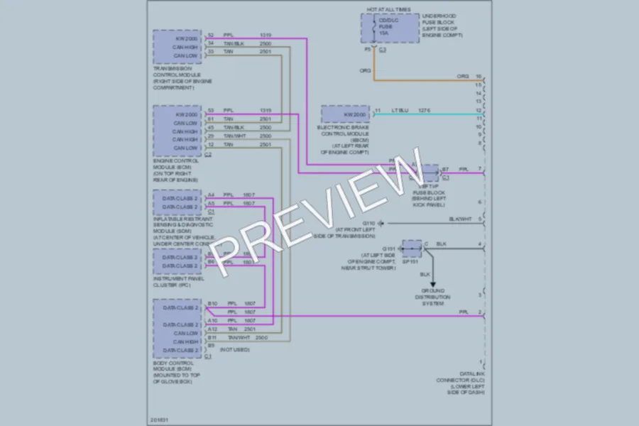 2005 Saturn L300 Computer Data Lines wiring diagram preview