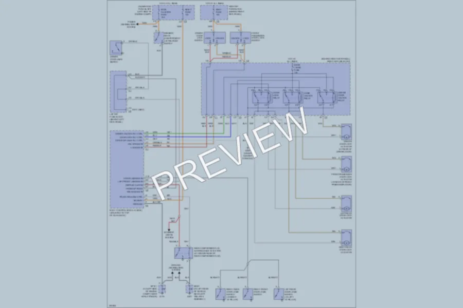 2005 Saturn L300 Power Door Locks wiring diagram preview