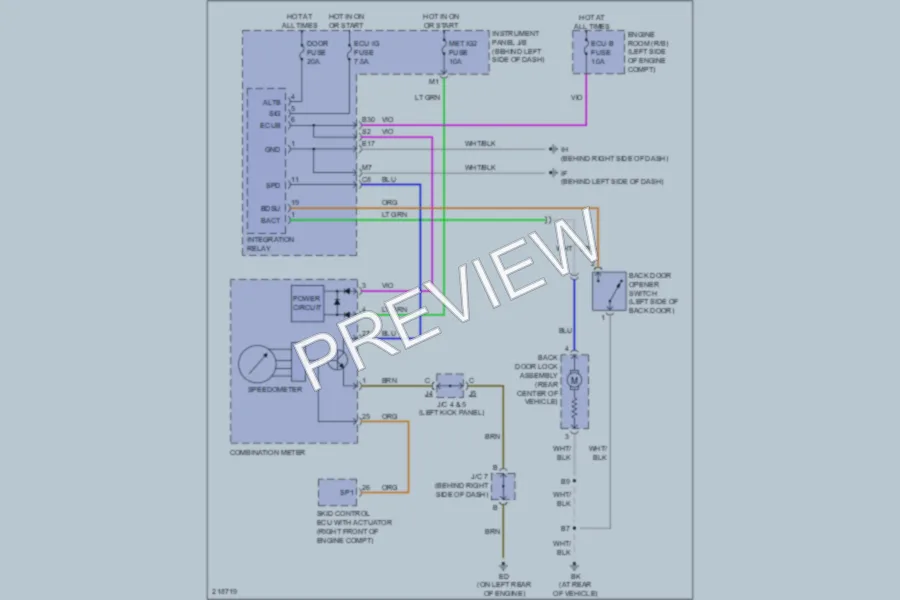 2005 Scion tC Trunk Tailgate Fuel Door wiring diagram preview