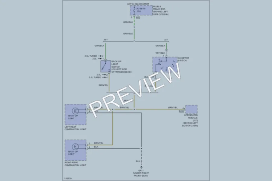 2005 Subaru Forester Exterior Lights wiring diagram preview