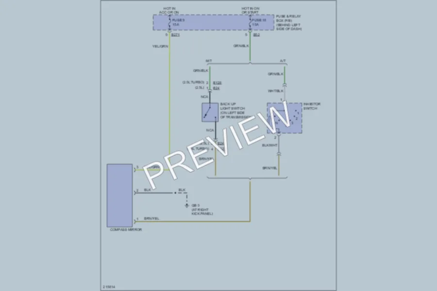 2005 Subaru Forester Power Mirrors wiring diagram preview