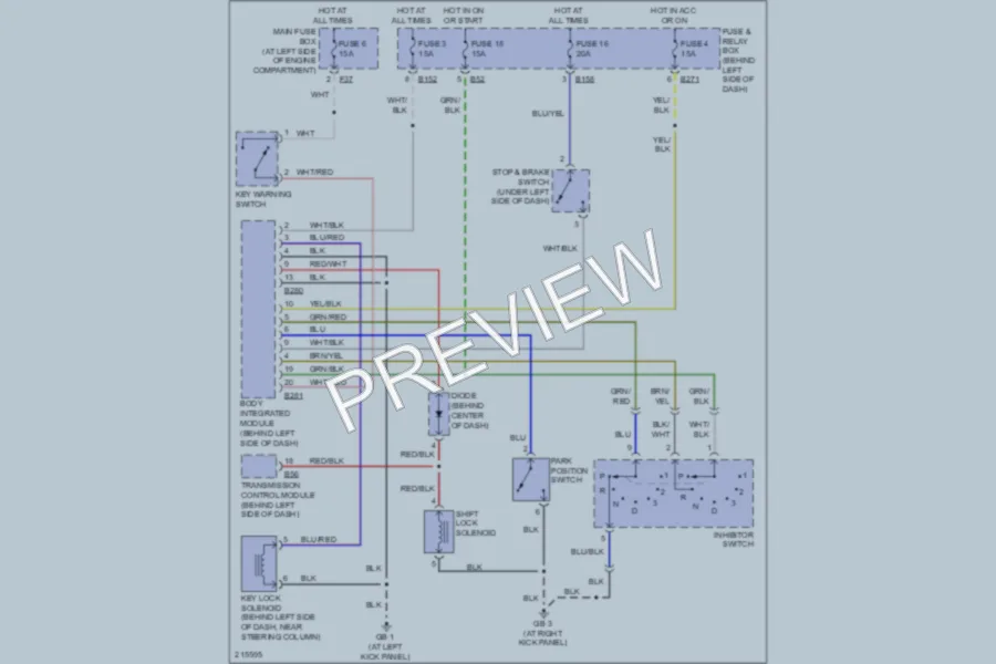 2005 Subaru Forester Shift Interlock wiring diagram preview