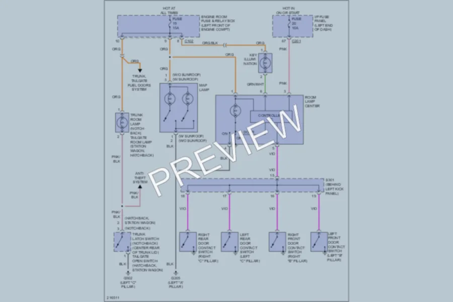 2005 Suzuki Forenza Interior Lights wiring diagram preview