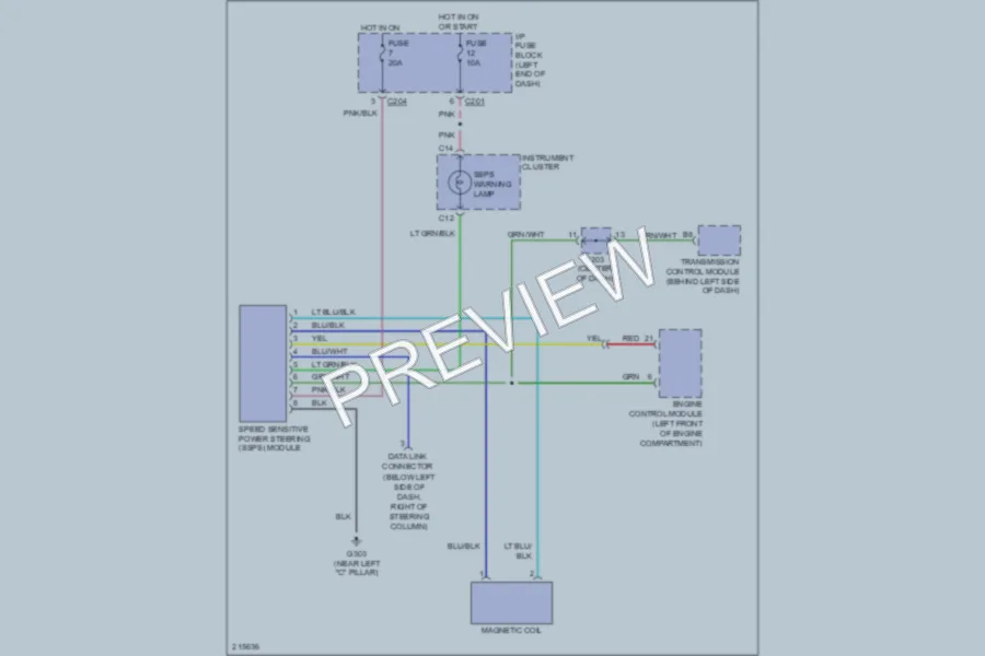 2005 Suzuki Verona Electronic Power Steering wiring diagram preview