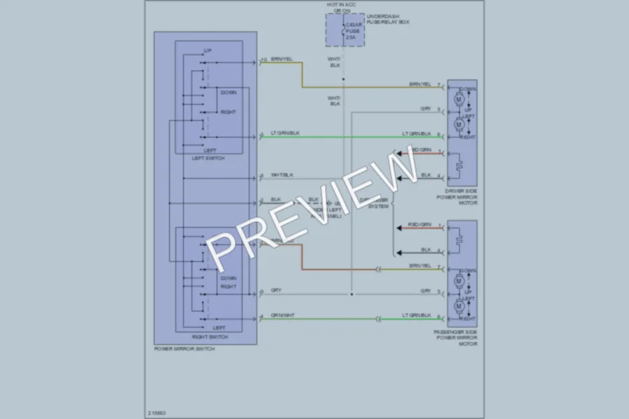 2005 Suzuki XL7 Power Mirrors wiring diagram preview
