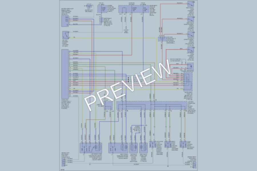 2005 Toyota Echo Power Door Locks wiring diagram preview