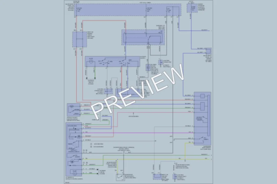 2005 Toyota Matrix Air Conditioning wiring diagram preview