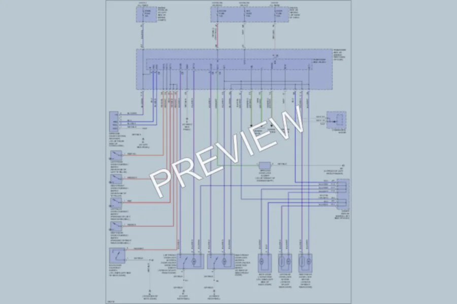 2005 Toyota RAV4 Power Door Locks wiring diagram preview