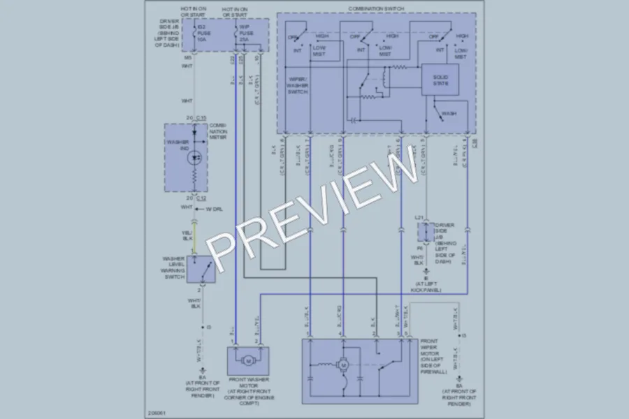2005 Toyota RAV4 Wiper Washer wiring diagram preview