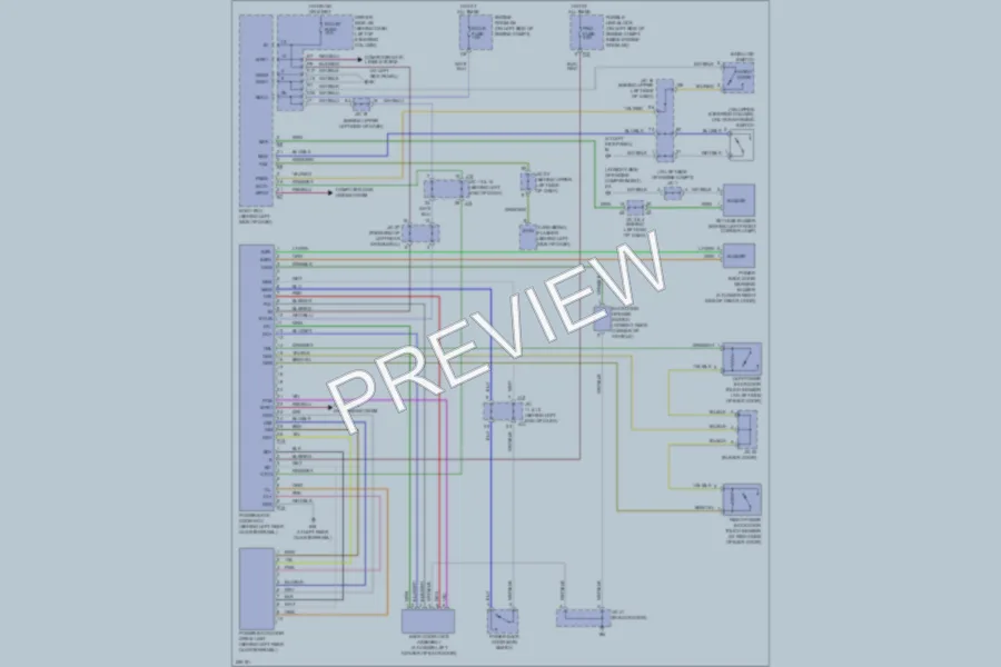2005 Toyota Sienna Trunk Tailgate Fuel Door wiring diagram preview