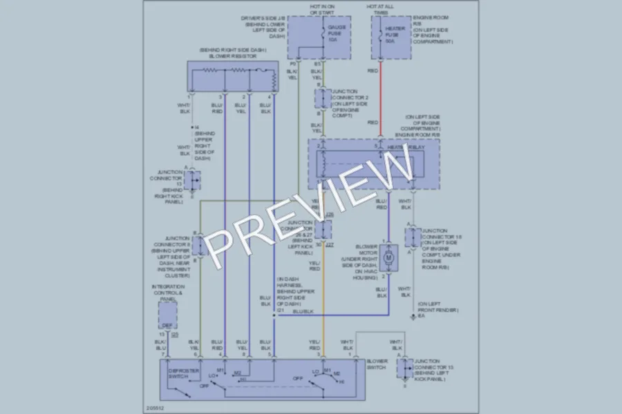 2005 Toyota Tundra Air Conditioning wiring diagram preview