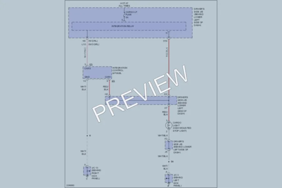2005 Toyota Tundra Interior Lights wiring diagram preview