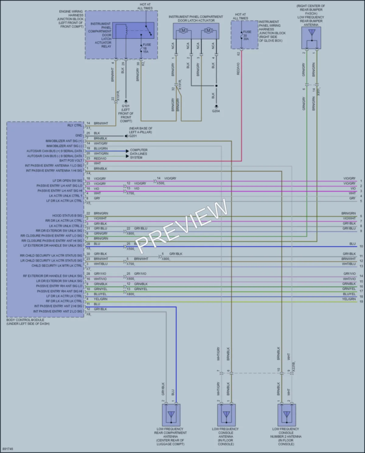 2006 Acura ZDXEV Anti Theft wiring diagram preview