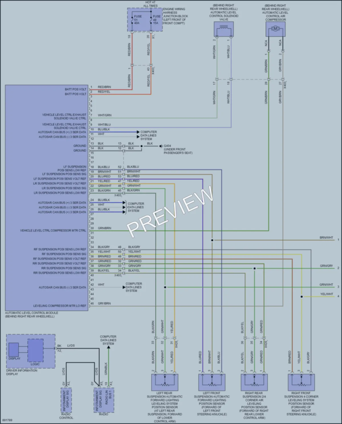 2006 Acura ZDXEV Electronic Suspension wiring diagram preview