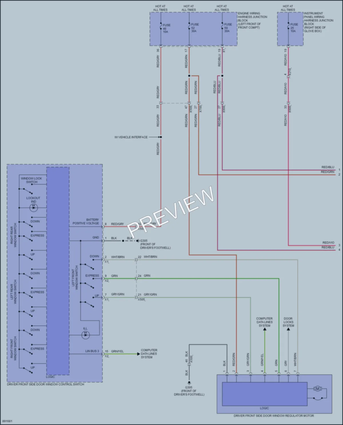 2006 Acura ZDXEV Power Windows wiring diagram preview