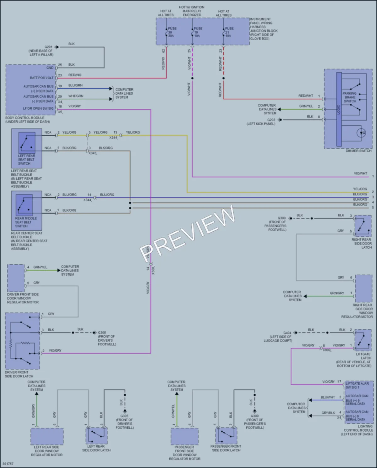 2006 Acura ZDXEV Warning Systems wiring diagram preview