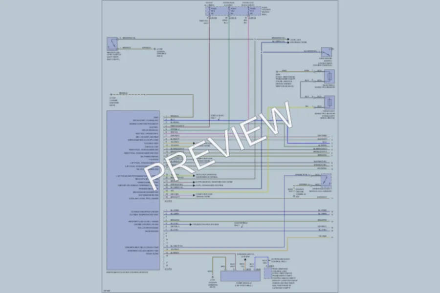 2006 BMW 325Ci Instrument Cluster wiring diagram preview