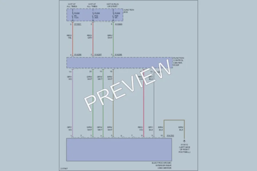 2006 BMW 330xi Power Mirrors wiring diagram preview