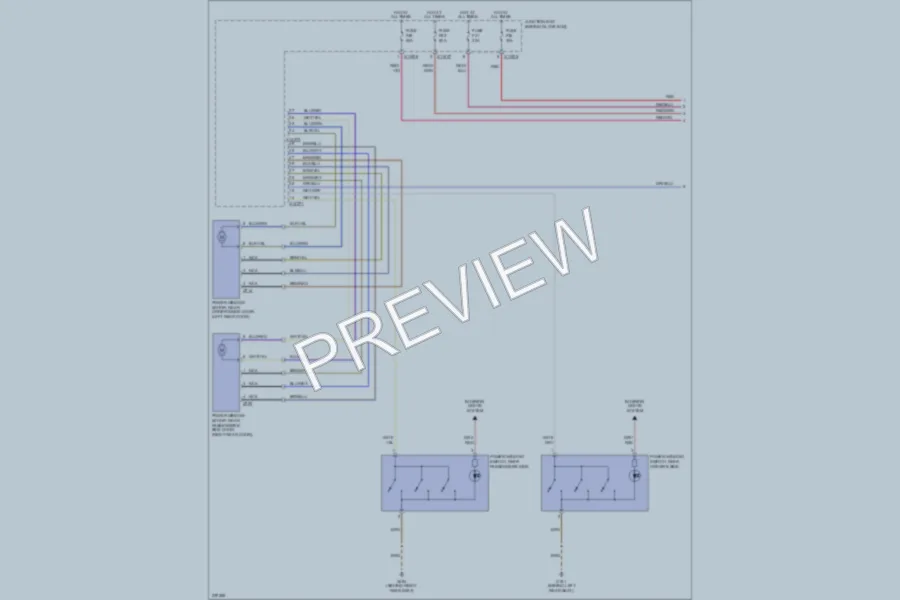 2006 BMW 330xi Power Windows wiring diagram preview