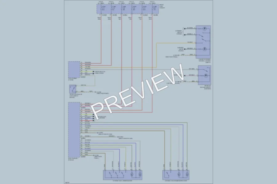 2006 BMW 550i Power Door Locks wiring diagram preview