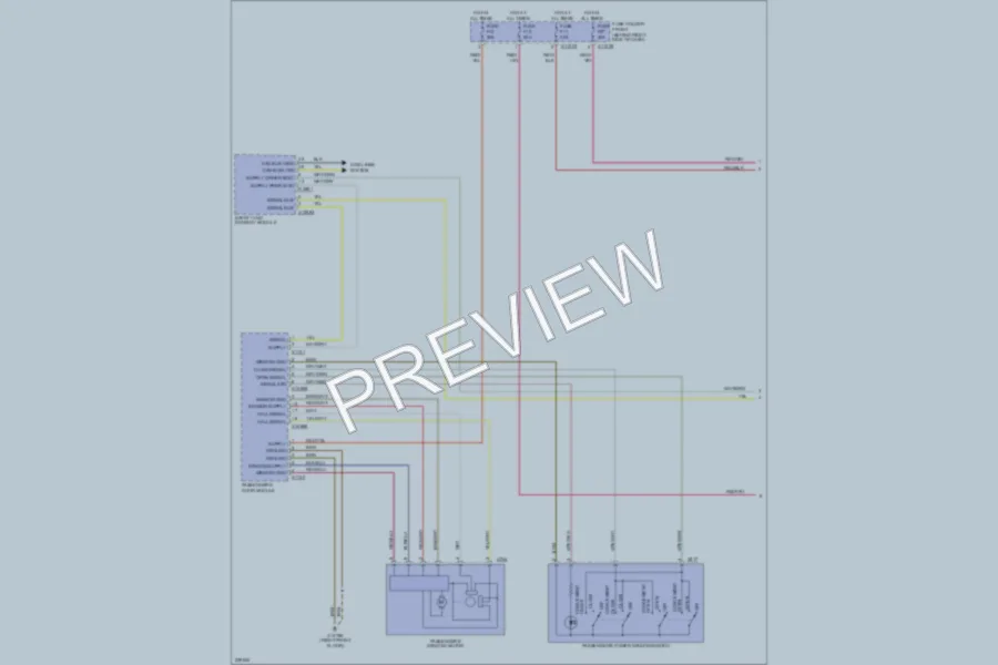 2006 BMW 550i Power Windows wiring diagram preview