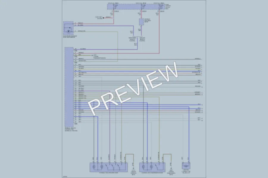 2006 BMW M3 Power Door Locks wiring diagram preview