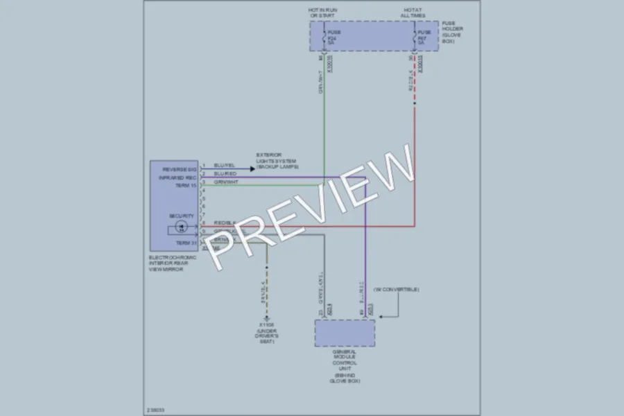 2006 BMW M3 Power Mirrors wiring diagram preview