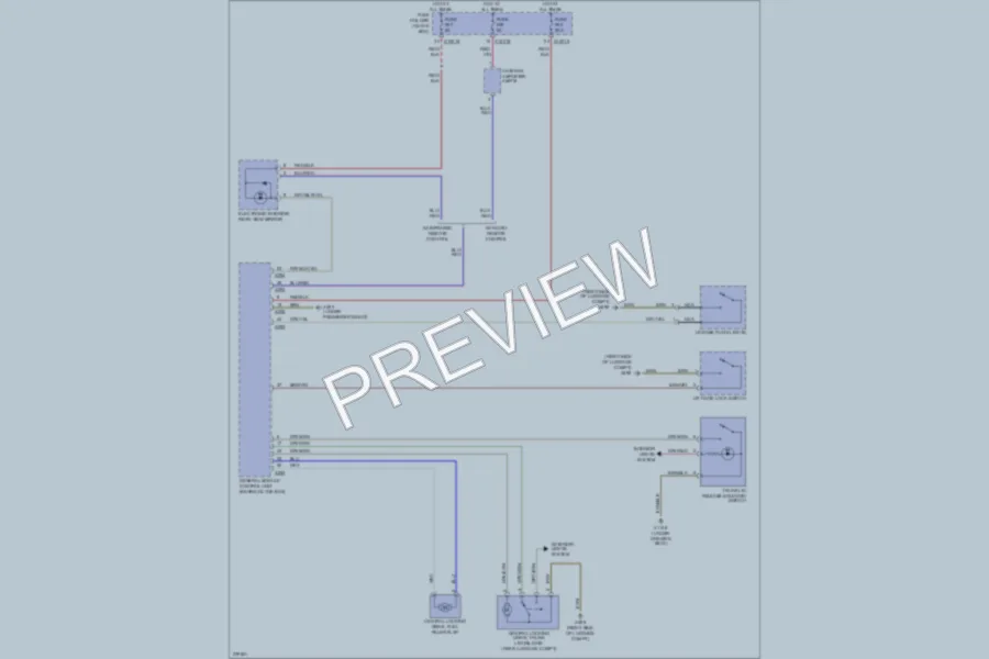 2006 BMW M3 Trunk Tailgate Fuel Door wiring diagram preview