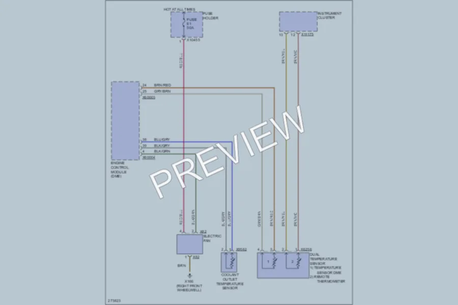 2006 BMW X5 Cooling Fan wiring diagram preview