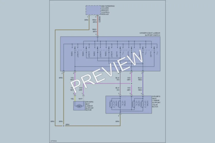 2006 BMW X5 Power Seats wiring diagram preview