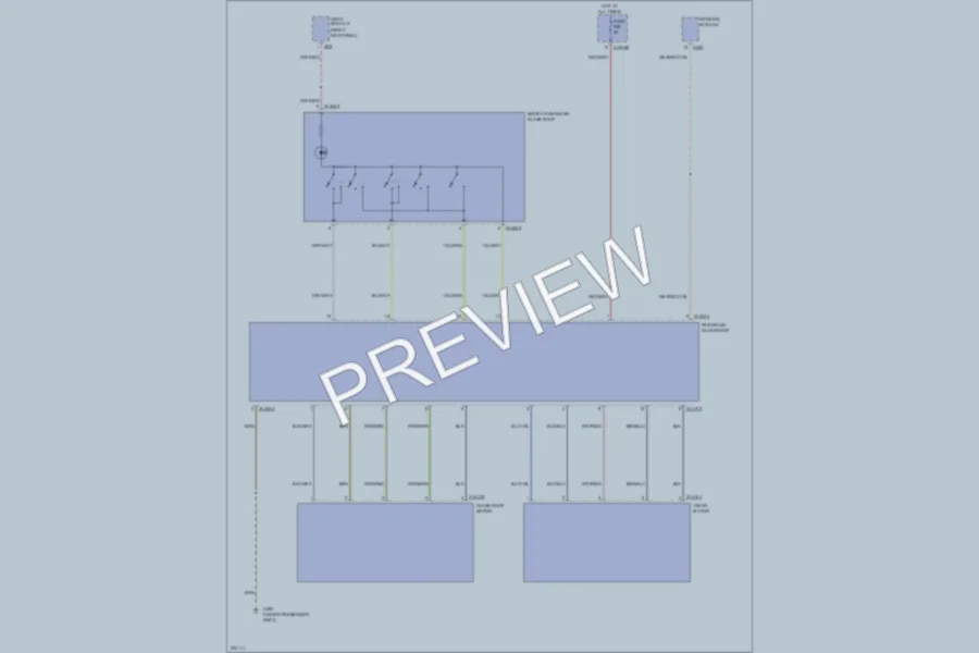 2006 BMW X5 Power Top Sunroof wiring diagram preview