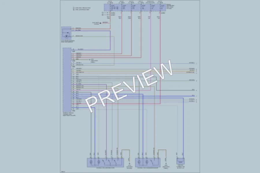 2006 BMW Z4 Power Door Locks wiring diagram preview