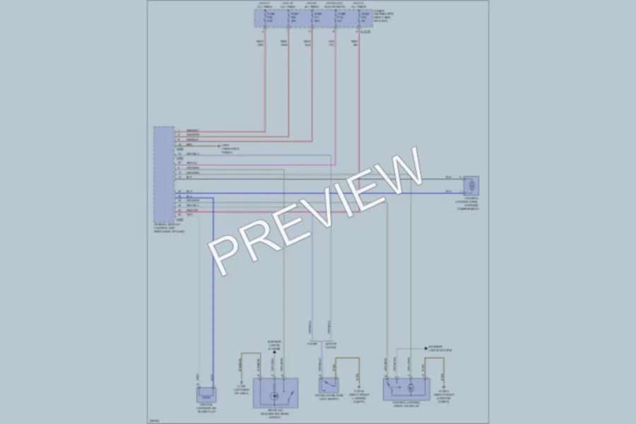 2006 BMW Z4 Trunk Tailgate Fuel Door wiring diagram preview